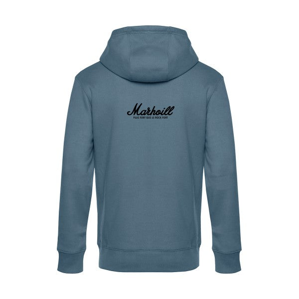 Rock-n-from- sweat shirt original nordic blue flex Noir impression Dos