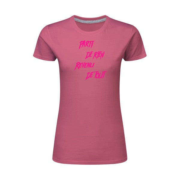 Parti de rien Rose Fluo |T shirt original femme|SG