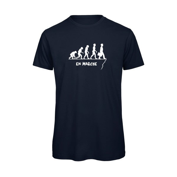 T-shirt humour original en marche T Shirt couleur Navy