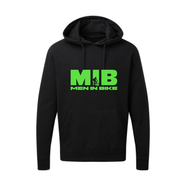 MEN IN BIKE Vert fluo SG - Hooded Sweatshirt Sweat capuche