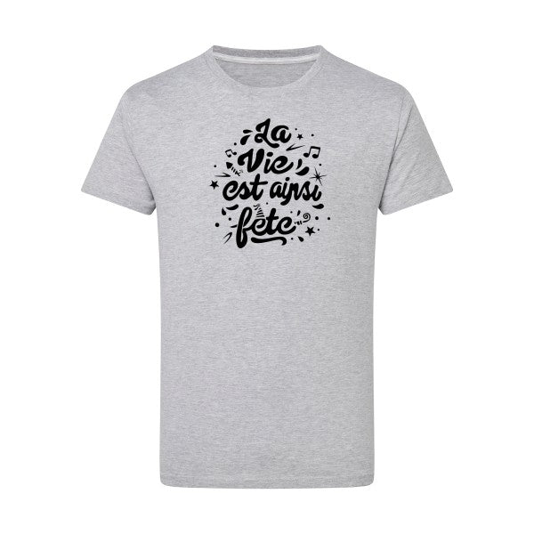 La vie est ainsi fête - Flex noir Tshirt original Light Oxford  5XL