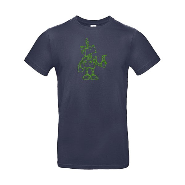 Robot & Bird flex Vert pomme B&C - E190 T-shirt|Navy Blue||2XL