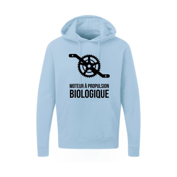 Cyclisme & écologie Noir |Sweat capuche imprimé homme