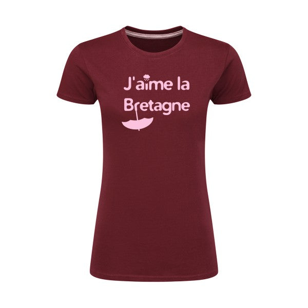 J'aime la Bretagne |Rose |T shirt original femme|SG