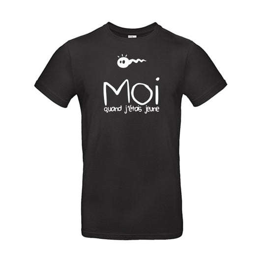 Moi, quand j'étais jeuneFlex Blanc - E190 T-shirt|Black||5XL