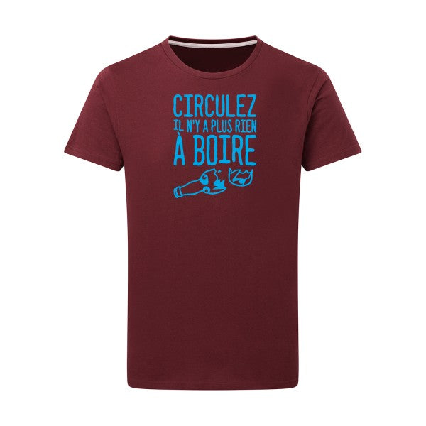 Circulez il n'y a plus rien à boire - Flex bleu clair Tshirt original Burgundy  2XL