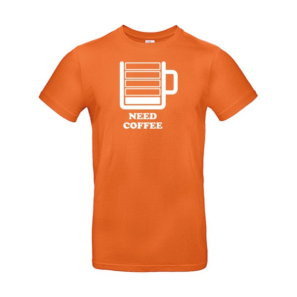 Need Coffee B&C- T-shirt E190|Urban Orange||2XL