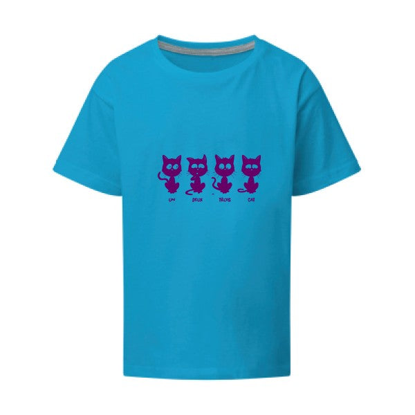 un deux trois cat Flex Violet SG - Kids T-shirt enfant Turquoise Taille 152 (11-12/2XL)