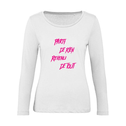 Parti de rien Rose Fluo |   T shirt manches longues femme|100% bio