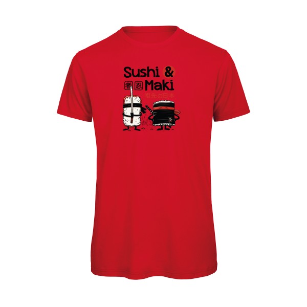T-shirt humour original Sushi Et Maki T Shirt couleur Red