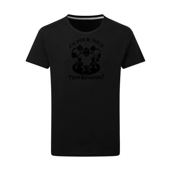 Un pour tous, Tous bourrins ! - Flex noir Tshirt original Dark Black  4XL