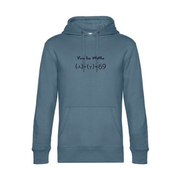 Vive-les-maths-! sweat shirt original nordic blue flex Noir impression Face