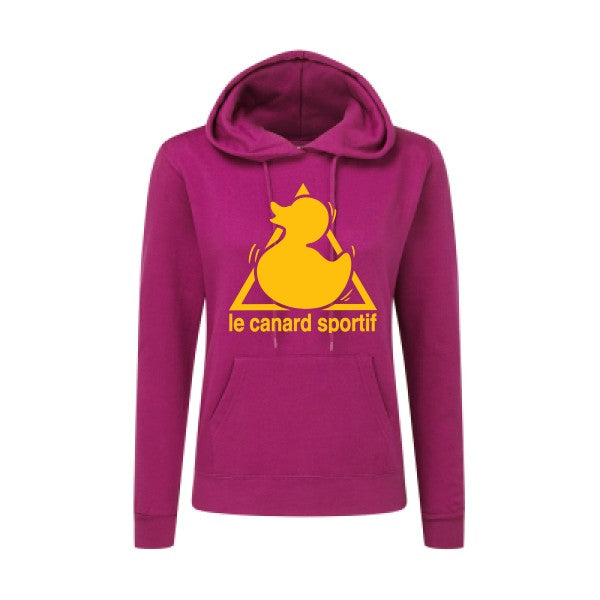 Canard Sportif jaune Or |Sweat original à capuche Femme