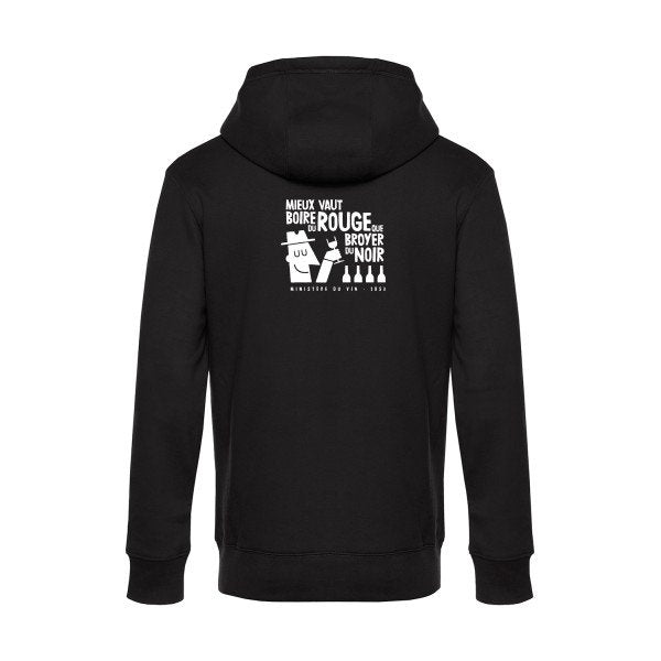 Mieux-vaut sweat shirt original Black flex Blanc impression Dos