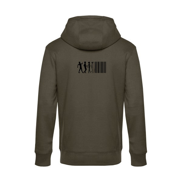code-barre sweat shirt original Khaki flex Noir impression Dos
