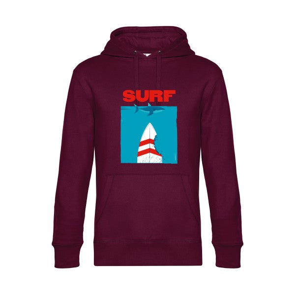 SURF- Sweat à capuche original Burgundy - RueDuTeeshirt