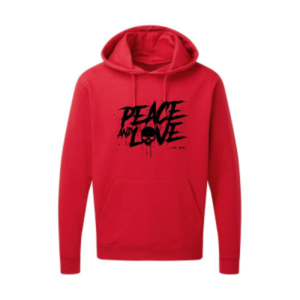 Peace or no peace |Sweat  capuche humoristique noir 