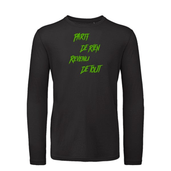 Parti de rien Vert pomme |T shirt bio homme rigolo manches longues