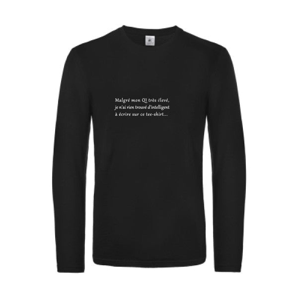 qi - t shirt- manches- longues- original- humour- Black impression Face