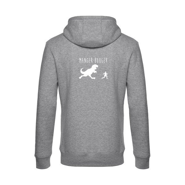 MANGER-BOUGER sweat shirt original Heather Grey flex Blanc impression Dos