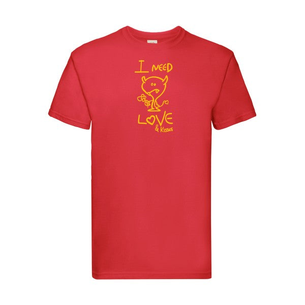 T-shirt|LOVER |flex jaune Or| Fruit of the loom 205 g 