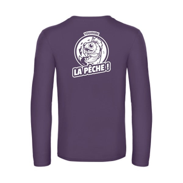 toujours la peche  - t shirt- manches- longues- original- humour- Urban Purple impression Dos