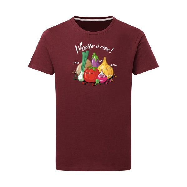 T-shirt homme Vegete à rien - T-shirt décalé pour les fainéants Burgundy 2XL