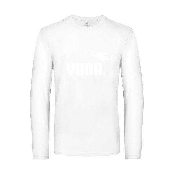 yoda - t shirt- manches- longues- original- humour- White impression Face