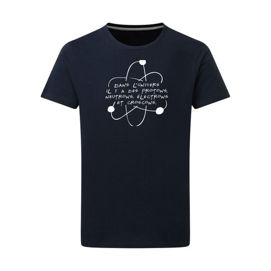 L'univers Blanc -Flex Blanc sur T-shirt SG  Navy  5XL