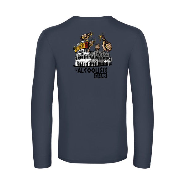alcoolizee-t-shirt-manches-longues-original-humour -Navy