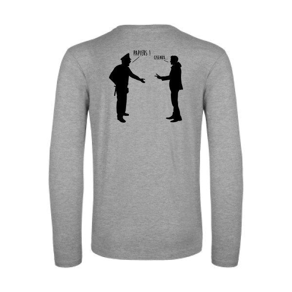 chifoumi - t shirt- manches- longues- original- humour- Sport Grey impression Dos