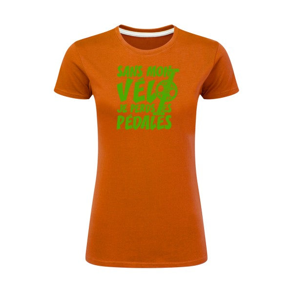 Sans mon vélo, je perds les pédales ! | Vert pomme |T shirt original femme|SG