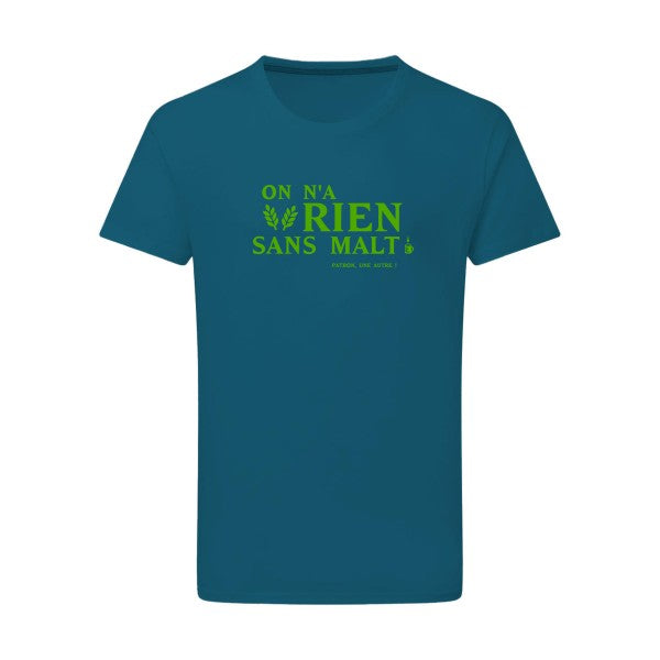 On n'a rien sans malt - Flex Vert pomme Tshirt original Petrol  2XL