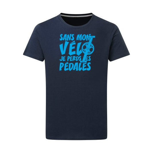 Sans mon vélo, je perds les pédales ! - Flex bleu clair Tshirt original Denim  XL