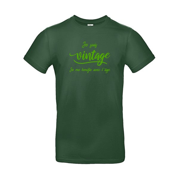 Je suis vintage  flex Vert pomme B&C - E190 T-shirt|Bottle Green||2XL