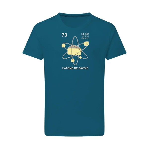 T-shirt homme L'Atome de Savoie - T-shirt original avec un design scientifique Petrol 2XL