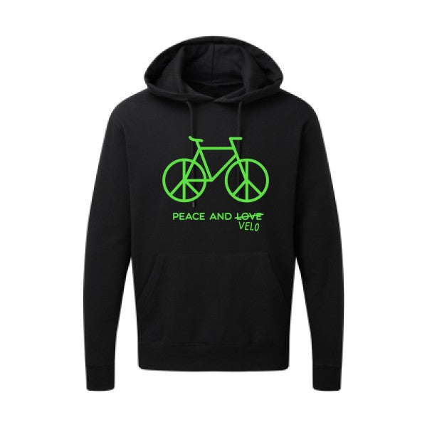 Peace and vélo Vert fluo SG - Hooded Sweatshirt Sweat capuche