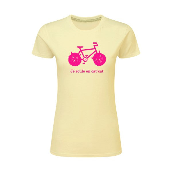 cat-cat bike | Rose Fluo |T shirt original femme|SG