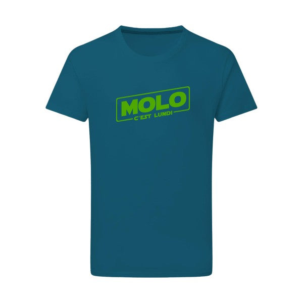 Molo c'est lundi vert pomme -Flex vert pomme sur T-shirt SG  Petrol  2XL