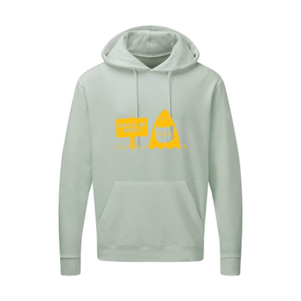 Cours de surf jaune Or |Sweat capuche imprimé homme