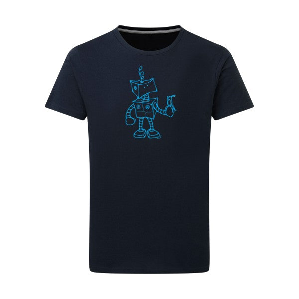 Robot & Bird - Flex bleu clair Tshirt original Navy  5XL