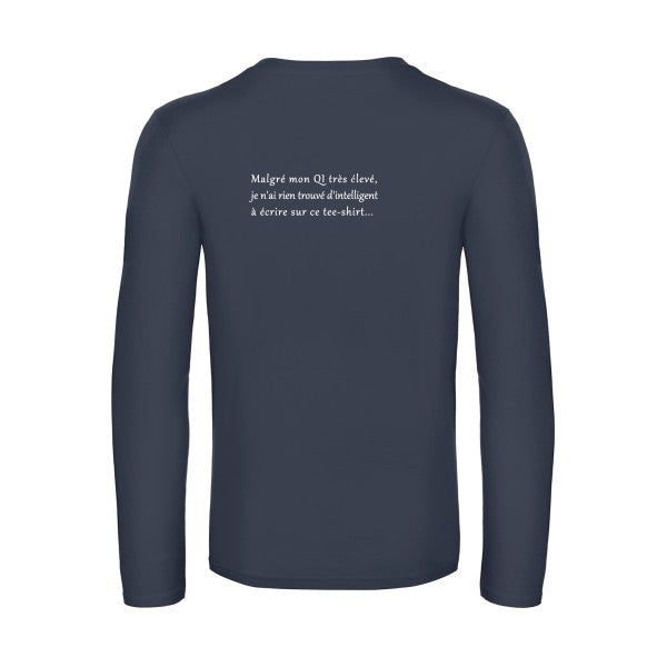 qi - t shirt- manches- longues- original- humour- Navy impression Dos