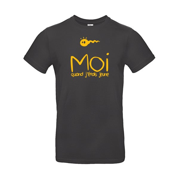 Moi, quand j'étais jeuneFlex jaune or - E190 T-shirt|Used Black||2XL