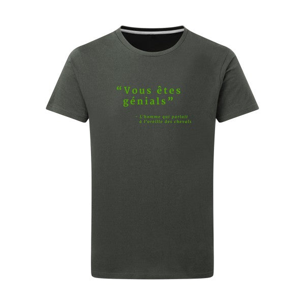 Vous êtes génials vert pomme -Flex vert pomme sur T-shirt SG  Charcoal  5XL