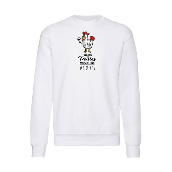 quand les poules auront des dents Fruit of the loom 280 g/m² Sweat shirt