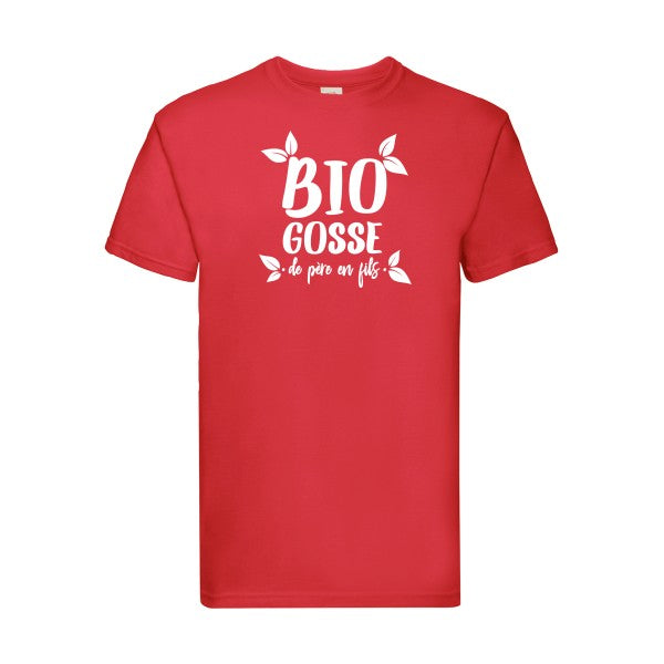 T-shirt|BIO GOSSE  |flex Blanc| Fruit of the loom 205 g 