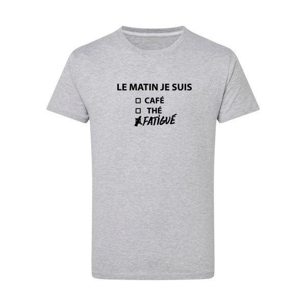 Le matin je suis... - Flex noir Tshirt original Light Oxford  5XL