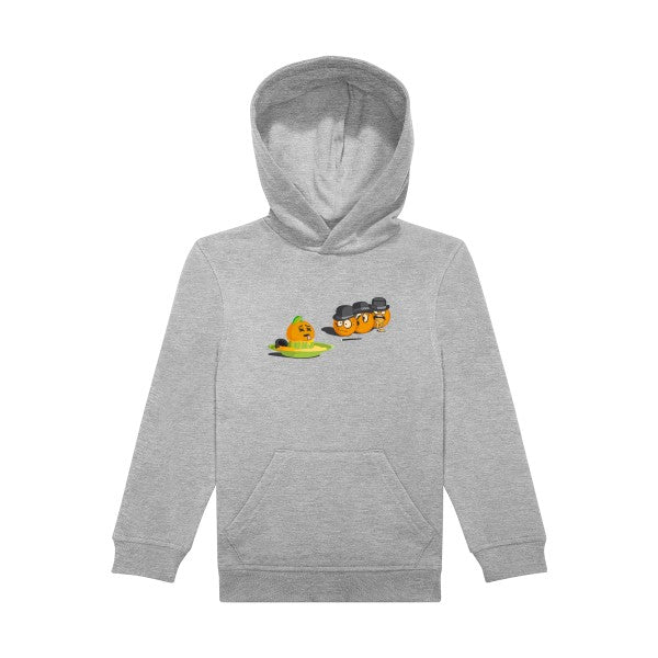 sweat capuche enfant Sports Grey Orange-mecanique-2