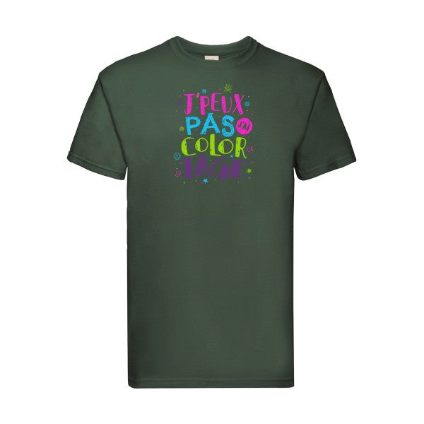 J'peux pas j'ai coloriage Fruit of the loom 205 g/m² T-shirt/ bottle green