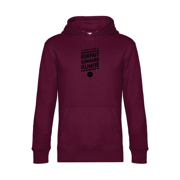 Forfait-connard-illimite sweat shirt original Burgundy flex Noir impression Face